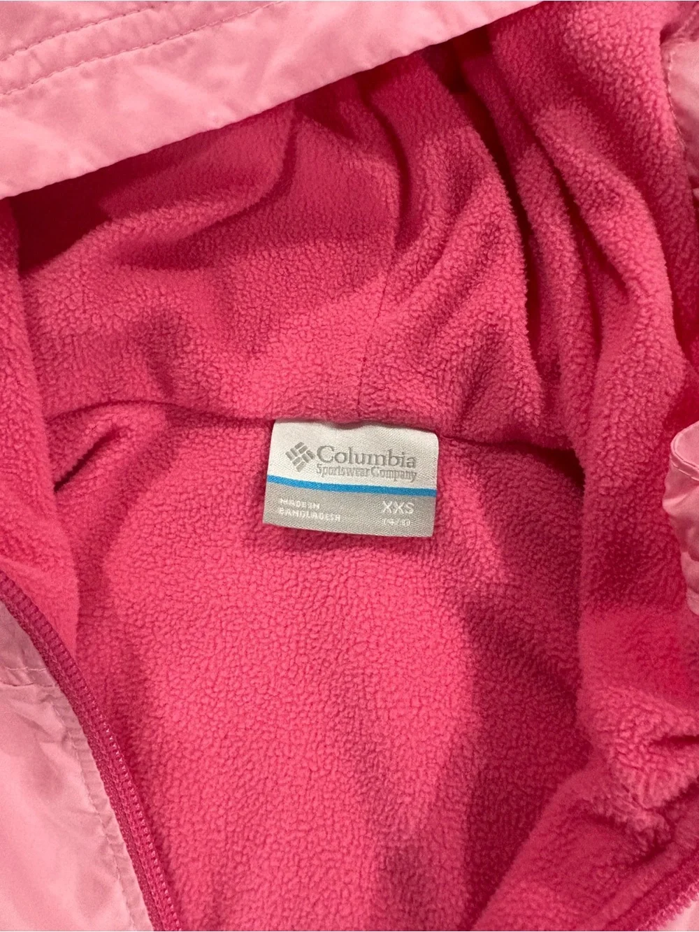 Columbia Kids Light Pink Hooded Raincoat Jacket